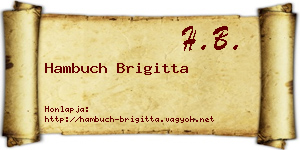 Hambuch Brigitta névjegykártya